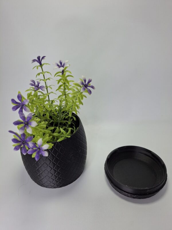 macetas colgantes personalizadas en 3d Maceta colgante impresa en 3D, fabricada en PLA biodegradable, de diseño moderno y tamaño compacto (80x80 mm), ideal para interior y exterior. Decoración sostenible